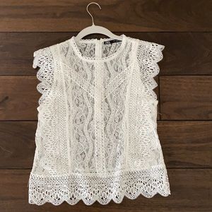 White lace top